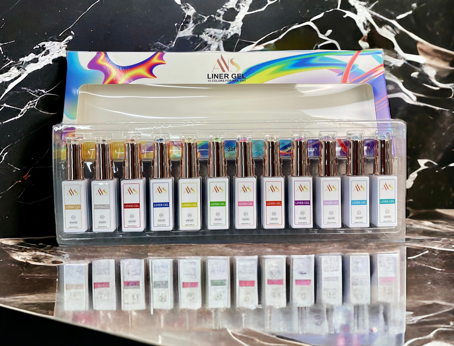 Liner Gel: Rainbow (Set of 12 bottles)