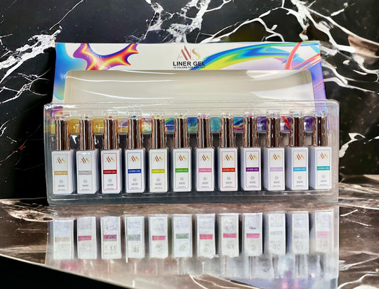 Liner Gel: Rainbow (Set of 12 bottles)