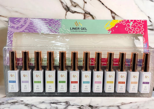 Liner Gel: Assorted (Set of 12 bottles)