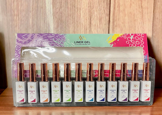 Liner Gel: Glow in the Dark (Set of 12 bottles)